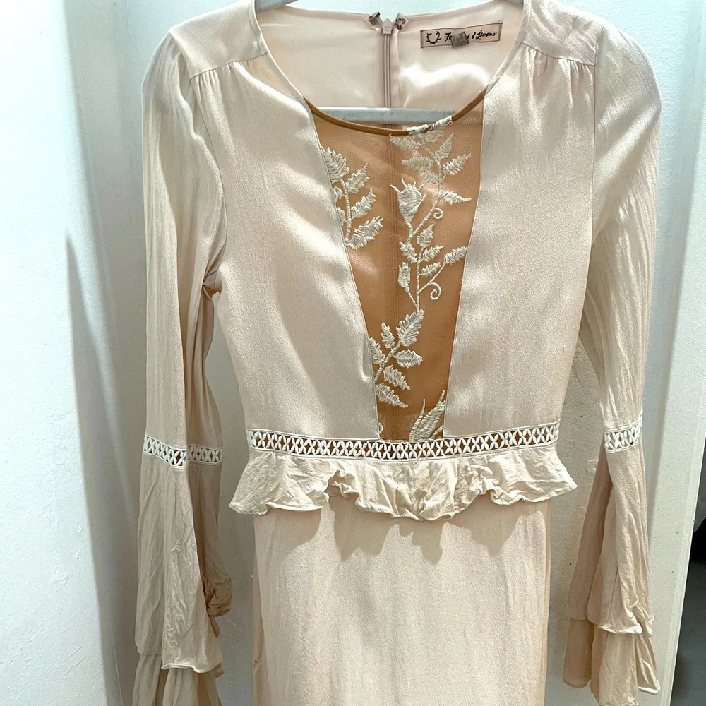 For Love & Lemons / Emilia Mesh Flare Mini Dress - Picture 4 of 14